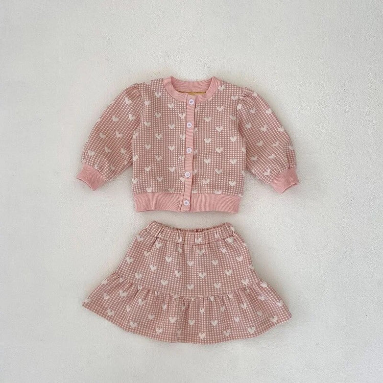 Heart Skirt + Cardigan // Kids Dress