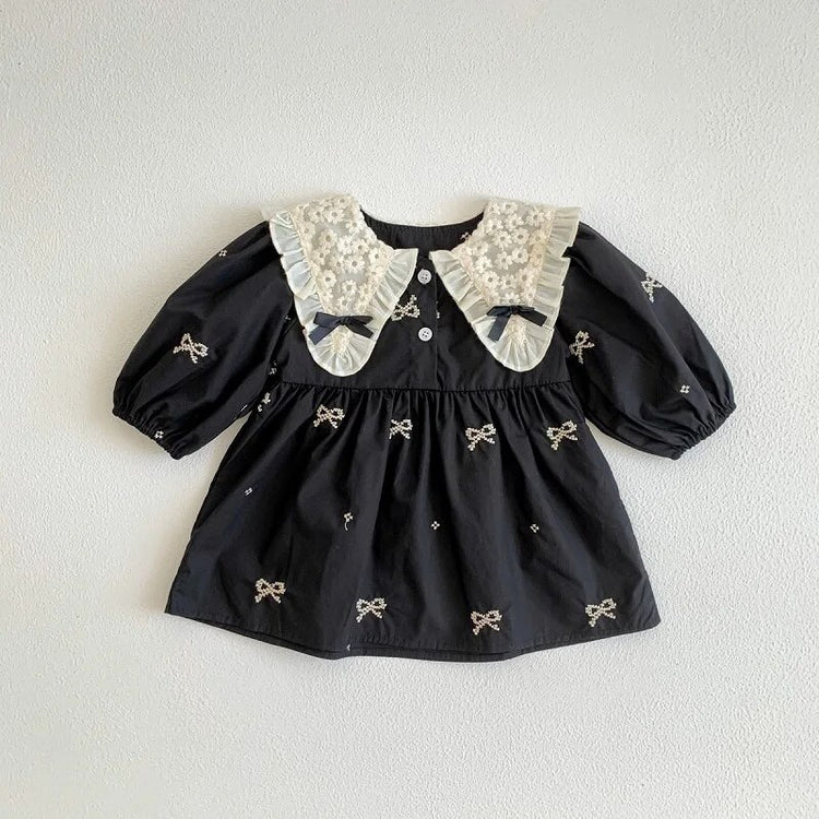 Embroidery Black Dress & Romper // Kids