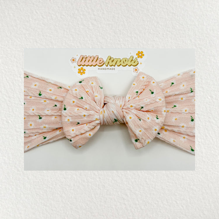 Pink Daisy // Nylon Bow